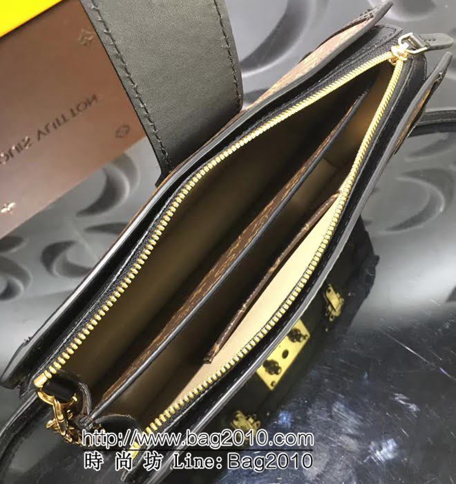 路易威登LV頂級原單2018新品POCHETTE TRUNKM43596 黃花拼色軟盒子包 YDH1381